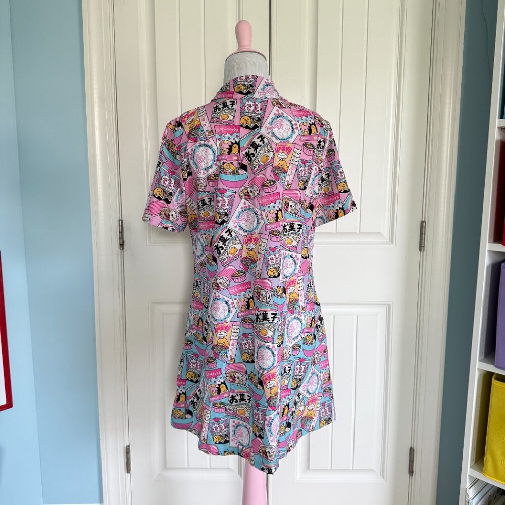 Blackmilk x Sanrio Gudetama Food Short Sleeve Shirt Dress - Picture 8 of 11